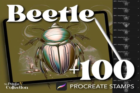 Evaluating the 100 Beetle Tattoo Stamps Procreate Set for Digital Artists and Designers