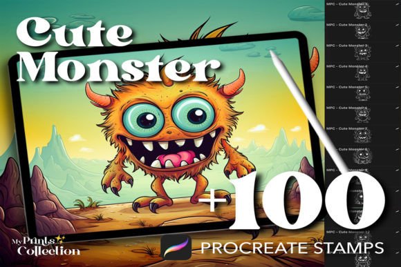 Evaluating the 100 Procreate Cute Monster Stamps for Digital Illustrators