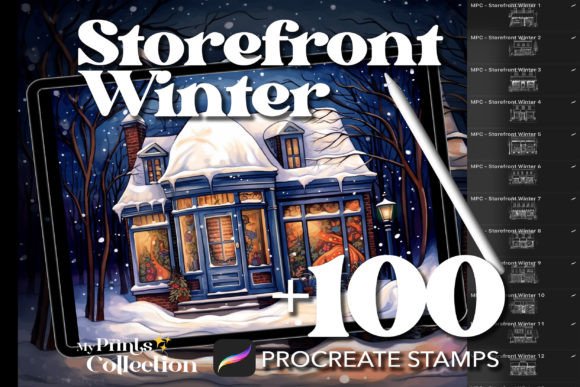 Evaluating the 100 Procreate Storefront Winter Stamps for Digital Illustration