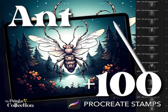 Exploring the Creative Potential of 100 Ant Tattoo Stamps Procreate