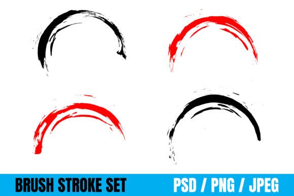 Grungy Half Rounded Strokes: Dirty Shape
