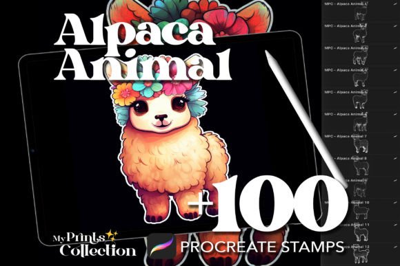 Streamlining Digital Illustration: The Strategic Value of 100 Procreate Alpaca Animal Stamps for Modern Creators