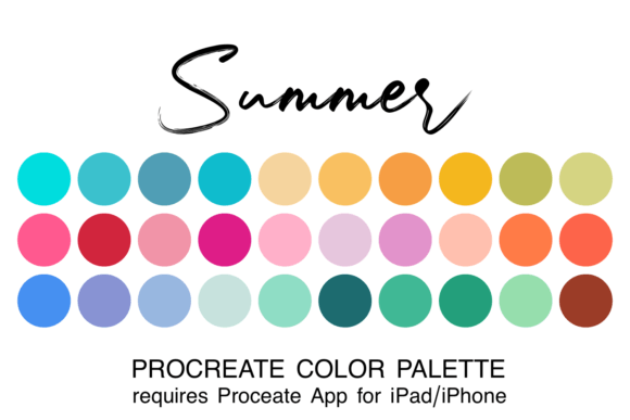 Summer Procreate Color Palette Guide