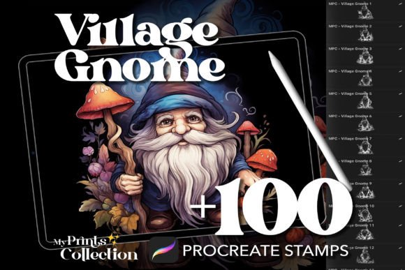 Unlocking Creative Potential with 100 Procreate Village Gnome Stamps for Digital Illustrators