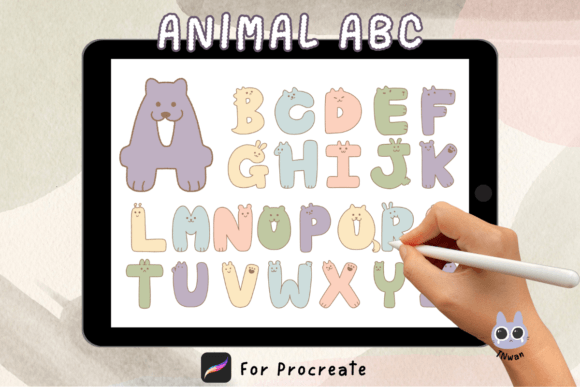 Unlocking Creativity with the Brush Stamp Cute Animal Alphabet Font for Digital Design
