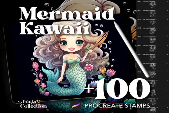 Unlocking Oceanic Charm: A Practical Guide to Using 100 Procreate Mermaid Kawaii Stamps